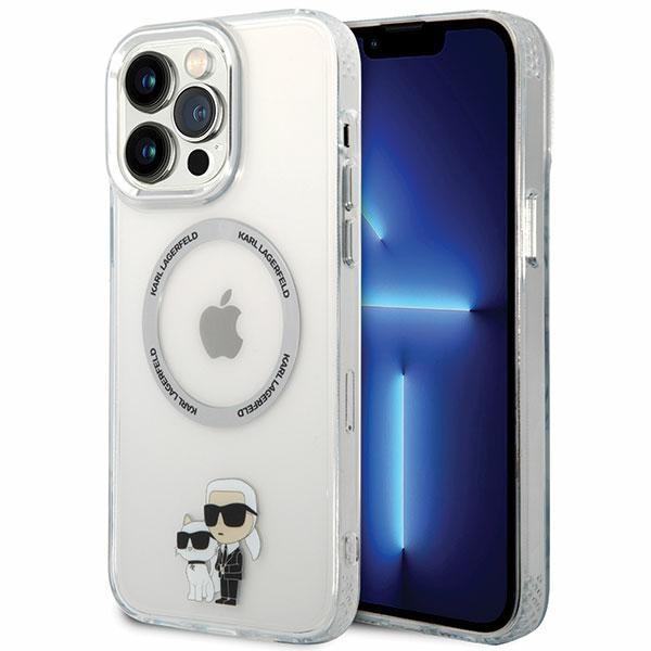 Etui Karl Lagerfeld Iconic Karl&Choupette Magsafe para iPhone 13 Pro Max - transparente
