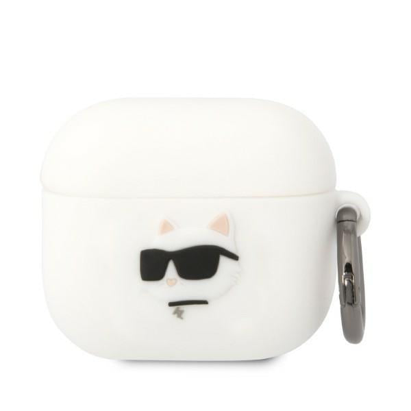 Capa Karl Lagerfeld Silicone Choupette Head 3D para AirPods 3 - branca