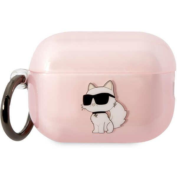 Etui Karl Lagerfeld Ikonik Choupette para AirPods Pro 2 - rosa