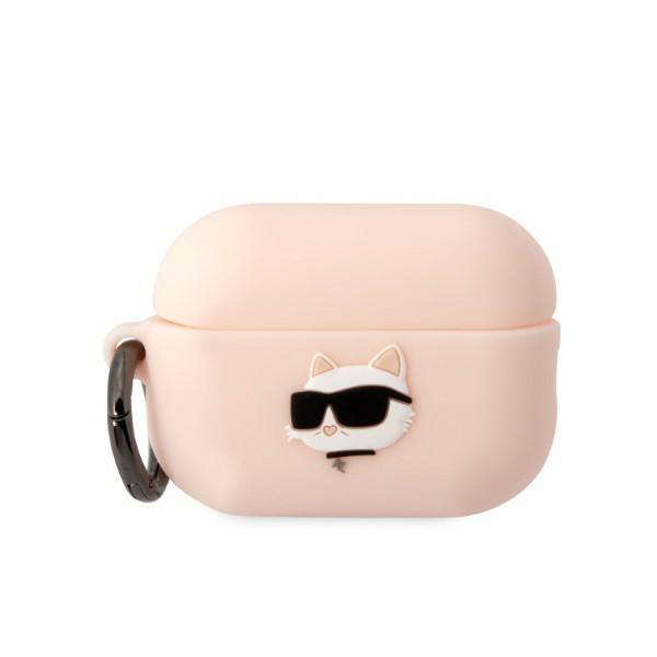Capa Karl Lagerfeld Silicone Choupette Head 3D para AirPods Pro 2 - rosa