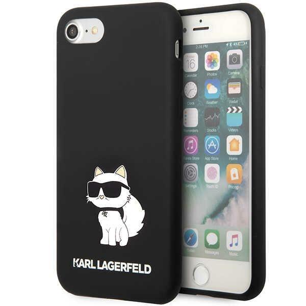 Capa Karl Lagerfeld Silicone Choupette para iPhone 7 / 8 / SE 2020 / SE 2022 - preta