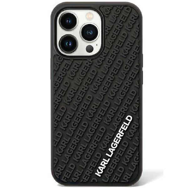 Capa Karl Lagerfeld 3D Rubber Multi Logo para iPhone 11 / Xr - preta