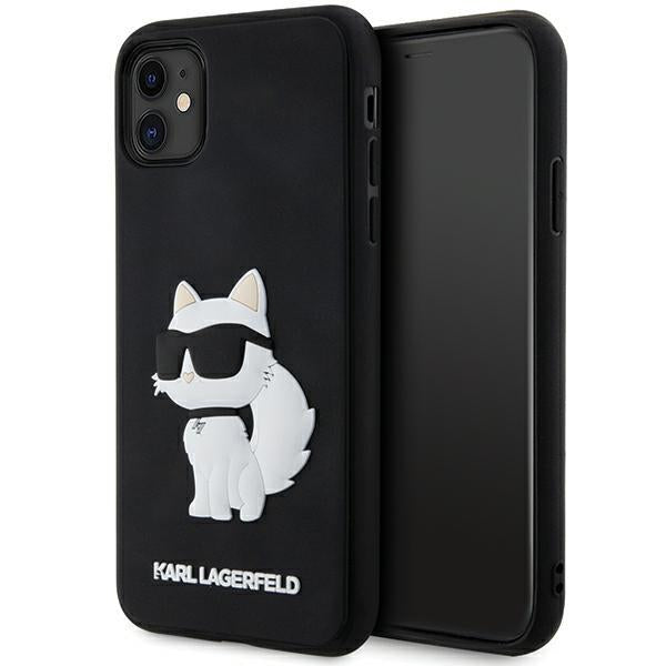 Etui Karl Lagerfeld Rubber Choupette 3D para iPhone 11 / Xr - preto