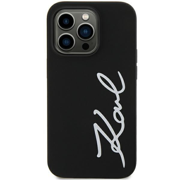 Capa Karl Lagerfeld Silicone Signature para iPhone 11 / Xr - preta