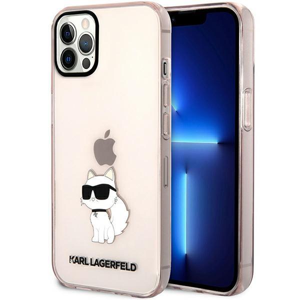 Capa Karl Lagerfeld Ikonik Choupette para iPhone 12 / iPhone 12 Pro - rosa