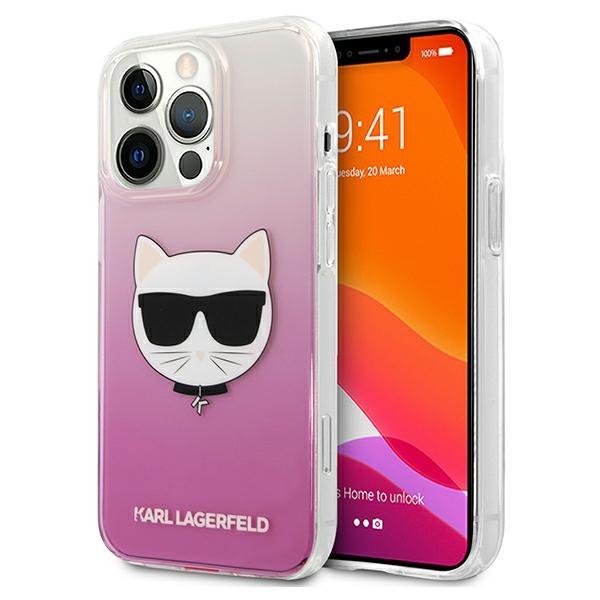 Capa Karl Lagerfeld Choupette Head para iPhone 13 Pro / iPhone 13 - rosa