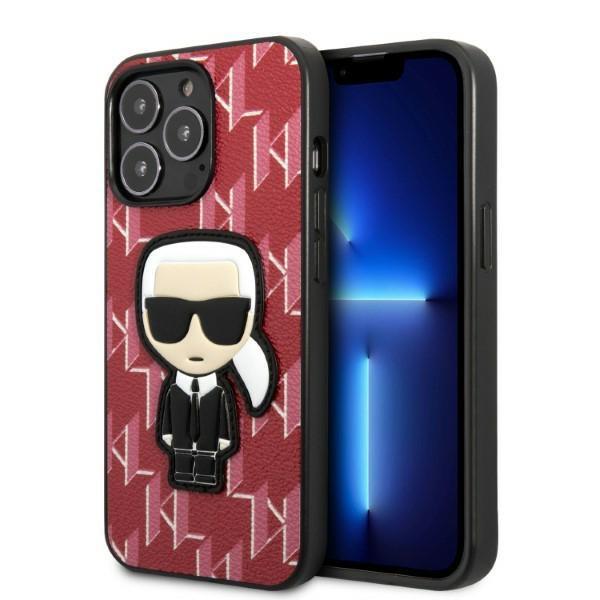 Capa Karl Lagerfeld Monogram Ikonik Patch para iPhone 13 Pro / iPhone 13 - vermelha