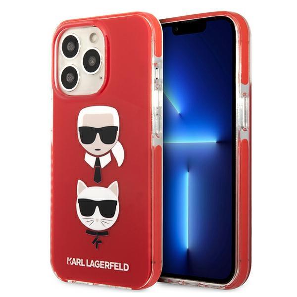 Capa Karl Lagerfeld Karl&Choupette Head para iPhone 13 Pro / iPhone 13 - vermelha