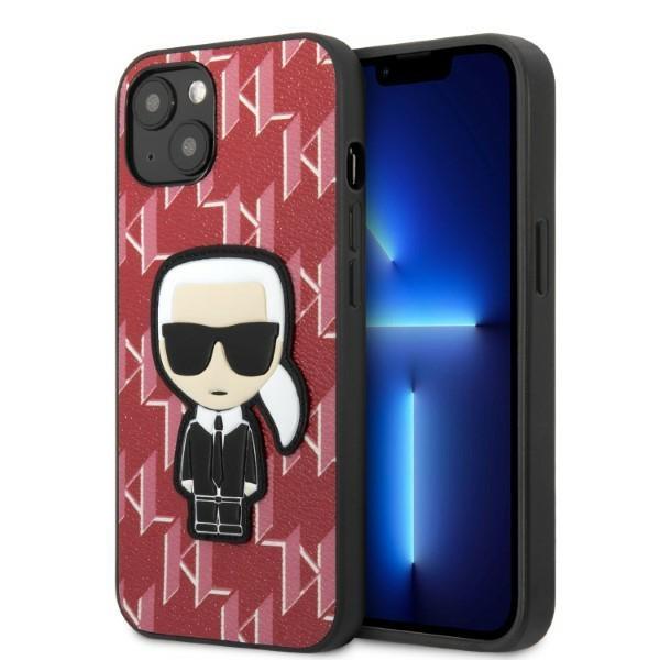 Capa Karl Lagerfeld Monogram Ikonik Patch para iPhone 13 - vermelha