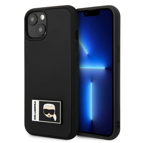 Capa Karl Lagerfeld Ikonik Patch para iPhone 13 mini - preta