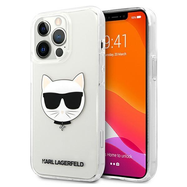 Capa Karl Lagerfeld Choupette Head para iPhone 13 Pro Max - transparente