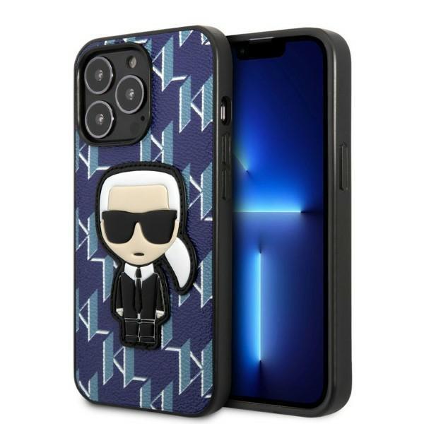 Etui Karl Lagerfeld Monogram Ikonik Patch para iPhone 13 Pro Max - azul