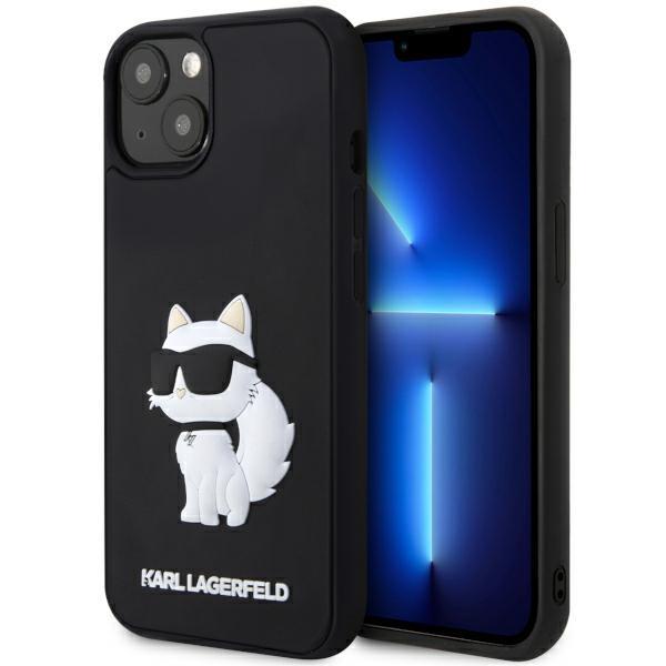 Etui Karl Lagerfeld Rubber Choupette 3D para iPhone 14 Plus - preto