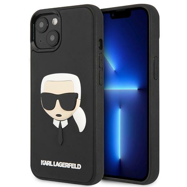 Capa Karl Lagerfeld 3D de Borracha com Cabeça do Karl para iPhone 14 Plus - preta