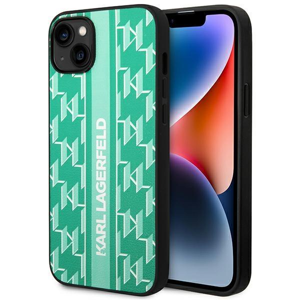 Etui Karl Lagerfeld Monogram Stripe para iPhone 14 Plus - verde