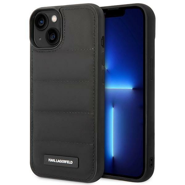 Etui Karl Lagerfeld Puffy Elongated Logo para iPhone 14 - preto
