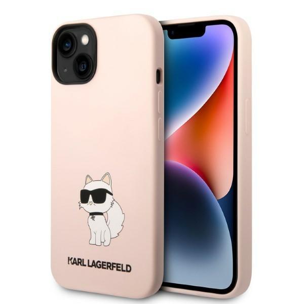 Capa Karl Lagerfeld Silicone Choupette para iPhone 14 - rosa