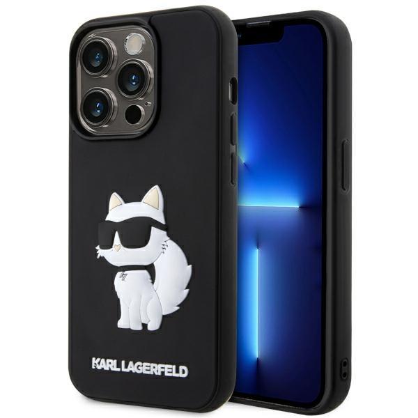 Etui Karl Lagerfeld Rubber Choupette 3D para iPhone 14 Pro Max - preto