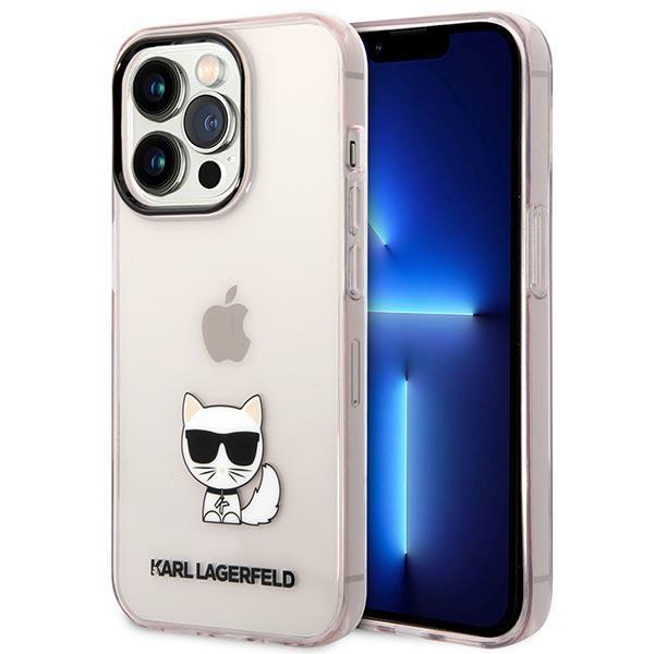Capa Karl Lagerfeld Choupette Body para iPhone 14 Pro Max - rosa-transparente
