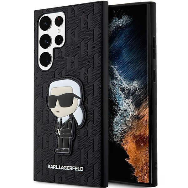 Karl Lagerfeld KLHCS23LSAKLHKPK S23 Ultra S918 capa rígida preta/black Saffiano Monogram Ikonik