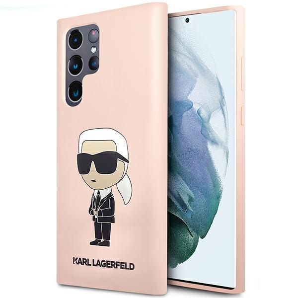 Estojo Karl Lagerfeld Silicone Ikonik para Samsung Galaxy S23 Ultra - rosa