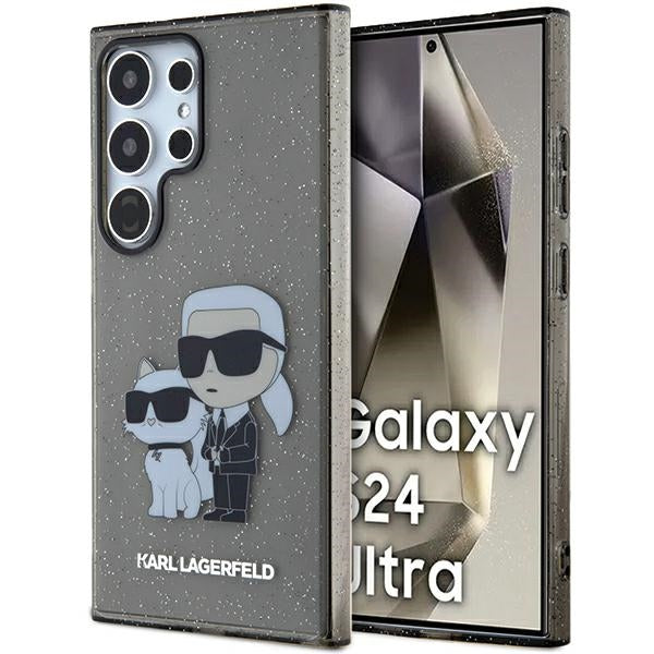 Estojo Karl Lagerfeld Glitter Karl&Choupette para Samsung Galaxy S24 Ultra - preto