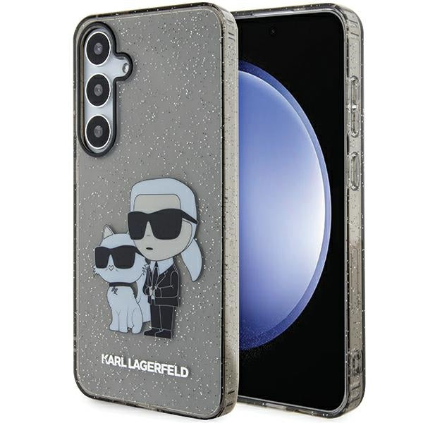 Estojo Karl Lagerfeld Glitter Karl&Choupette para Samsung Galaxy S24 - preto
