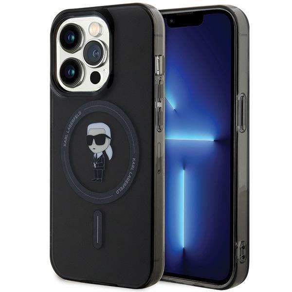 Etui Karl Lagerfeld IML Ikonik MagSafe para iPhone 14 Pro - preto