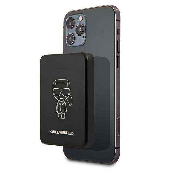 Powerbank indutivo Karl Lagerfeld 3000mAh com MagSafe - preto