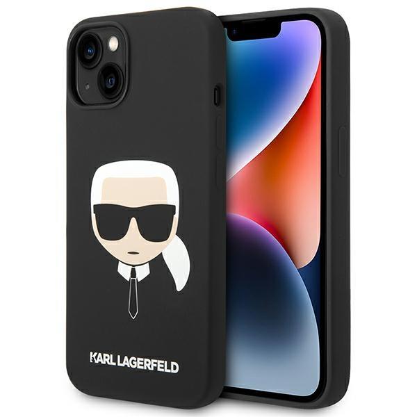 Capa Karl Lagerfeld de Silicone com Cabeça do Karl MagSafe para iPhone 14 Plus - preta