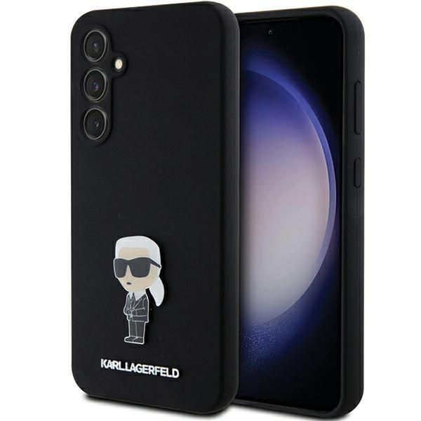 Etui Karl Lagerfeld Silicone Ikonik Metal Pin para Samsung Galaxy S23 FE - preto