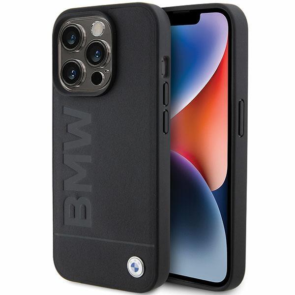 Etui BMW Leather Hot Stamp para iPhone 15 Pro - preto