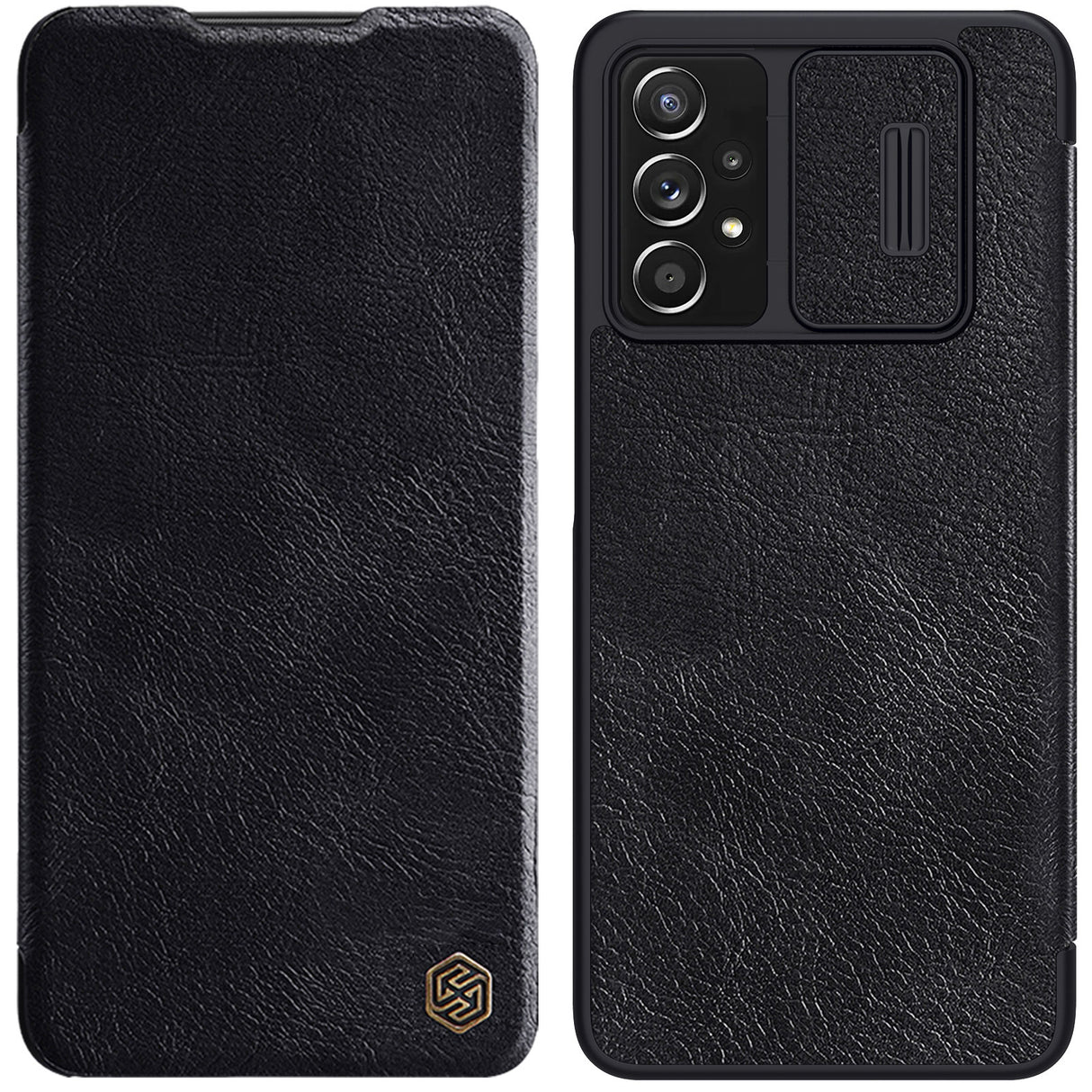 Capa de couro Nillkin Qin para Samsung Galaxy A73 preta