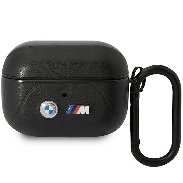 Etui BMW Leather Curved Line para AirPods Pro - preto