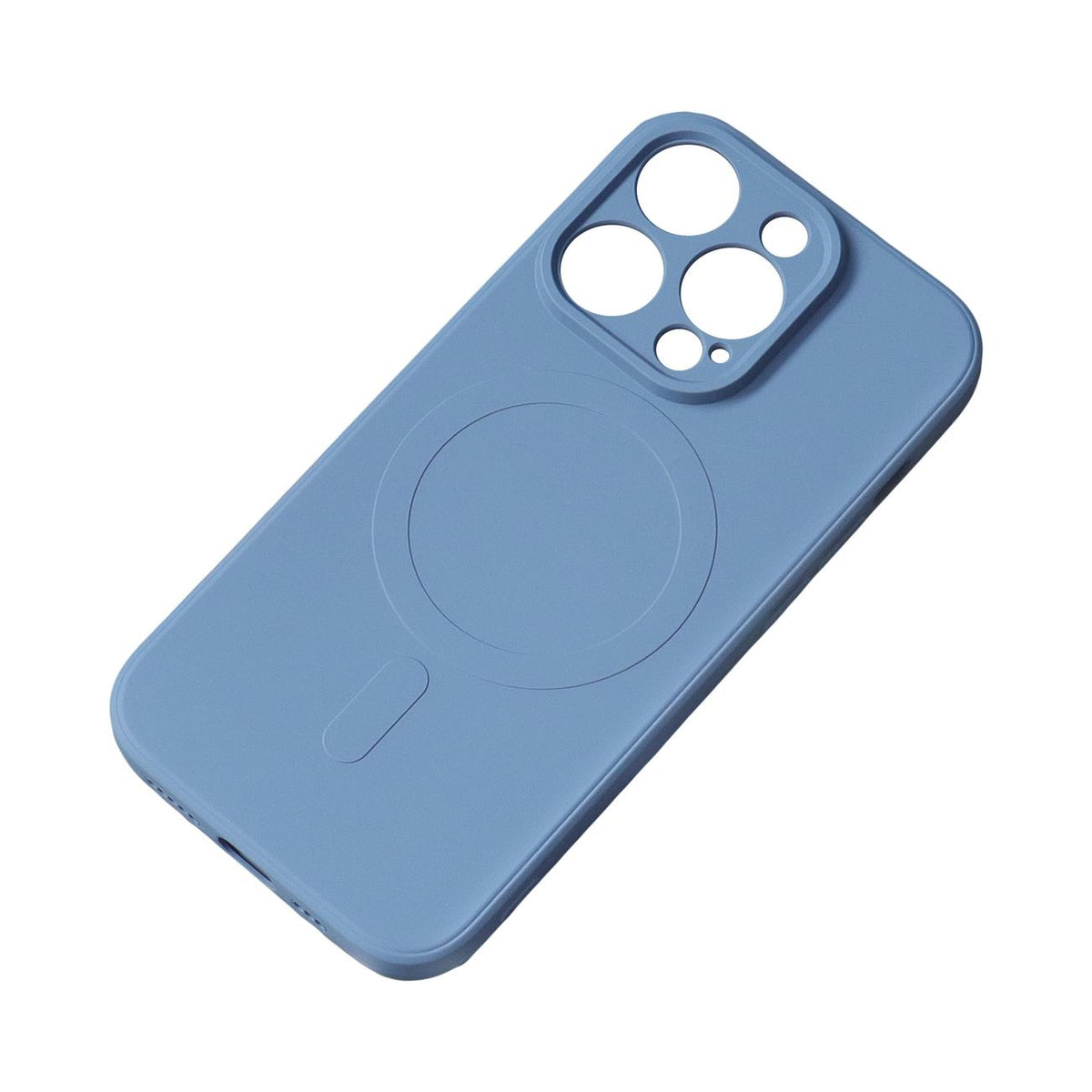Caso de silicone compatível com MagSafe para iPhone 15 Pro - azul marinho
