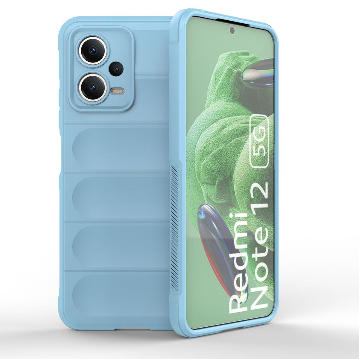 Caso Magic Shield etui para Xiaomi Redmi Note 12 5G / Poco X5 5G capa protetora flexível e blindada na cor azul claro