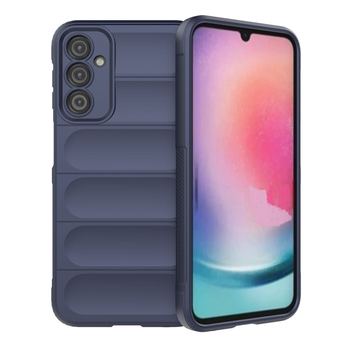 Capa Magic Shield Case para Samsung Galaxy A24 4G, capa protetora flexível e resistente na cor azul.