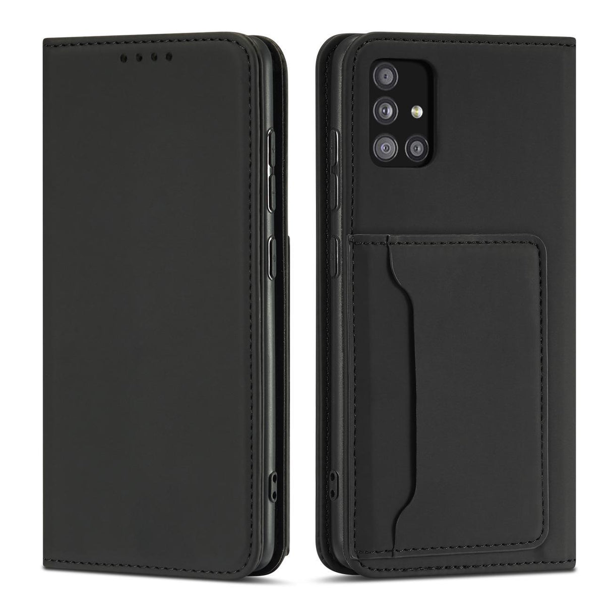 Capa Carteira Magnética para Samsung Galaxy A53 5G com Porta-Cartões e Suporte na Cor Preta