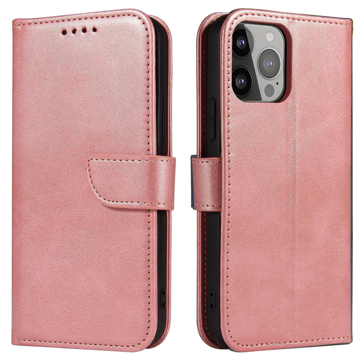 Capa Magnética Etui para Samsung S24 Plus com aba e carteira - rosa