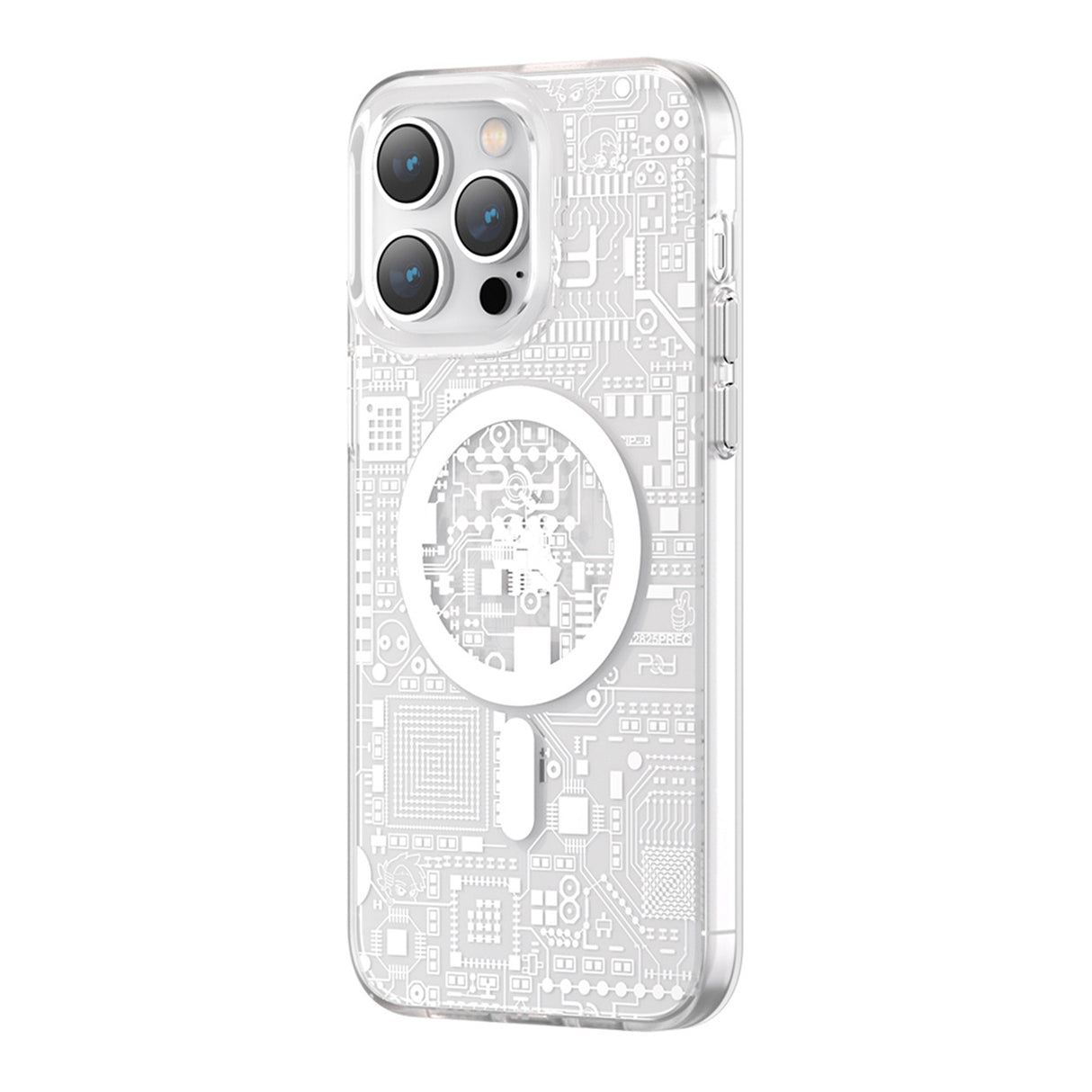 Kingxbar PQY Geek Series capa magnética para iPhone 14 Plus MagSafe prateada