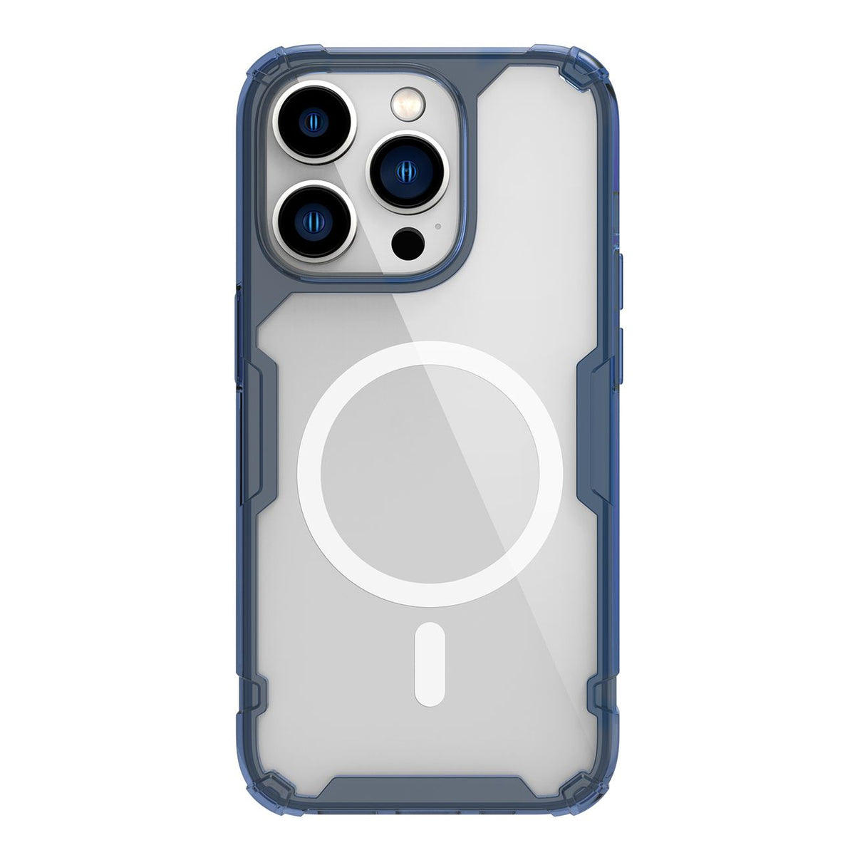 Capa Magnética Nillkin Nature Pro para iPhone 14 Pro, estojos MagSafe azul magnético.