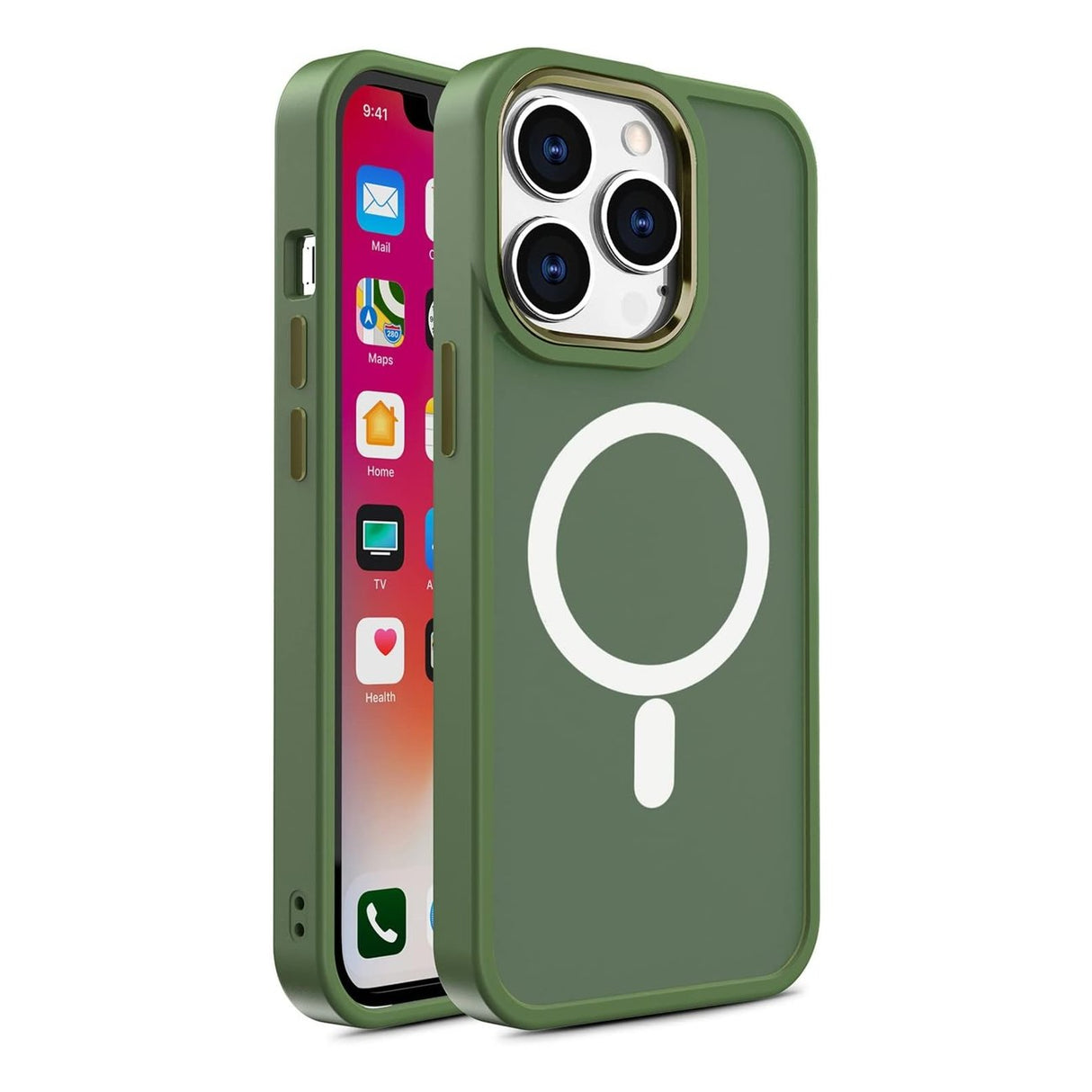 Capa Magnética MagSafe Color Matte para iPhone 15 Plus - verde