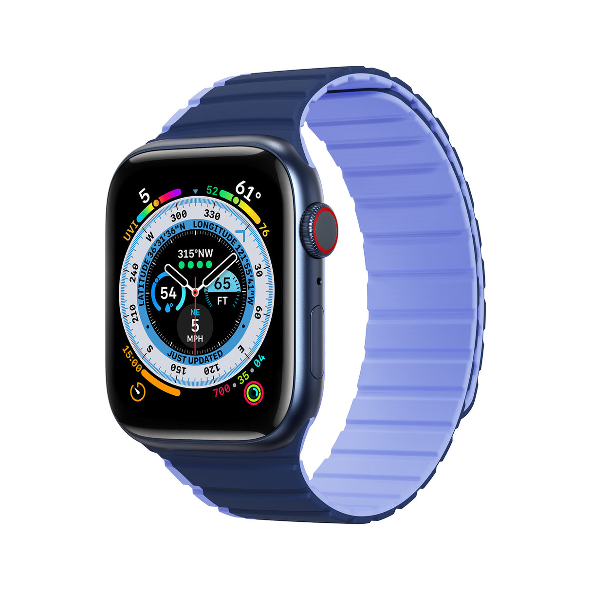 Pulseira magnética Apple Watch SE, 9, 8, 7, 6, 5, 4, 3, 2, 1 (41, 40, 38 mm) Dux Ducis Strap (Versão LD) - azul