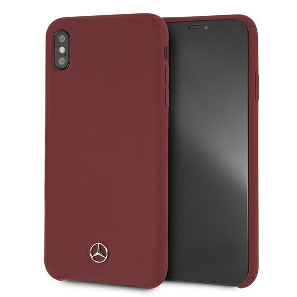 Etui Mercedes Silicone Line para iPhone Xs Max - vermelho