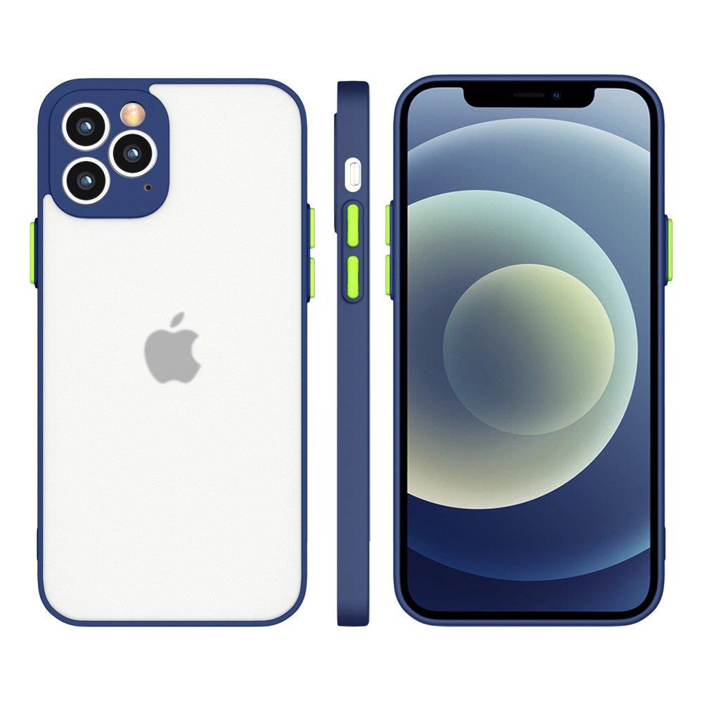 Caso Milky de silicone flexível e semitransparente para Samsung Galaxy S21+ 5G (S21 Plus 5G) na cor azul-marinho
