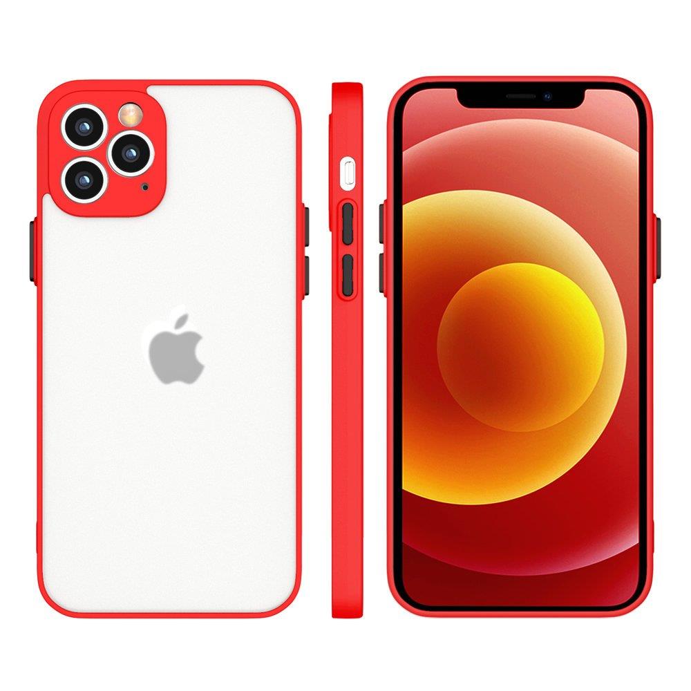 Caso Milky de silicone flexível e semitransparente para Xiaomi Redmi Note 10 / Redmi Note 10S vermelho