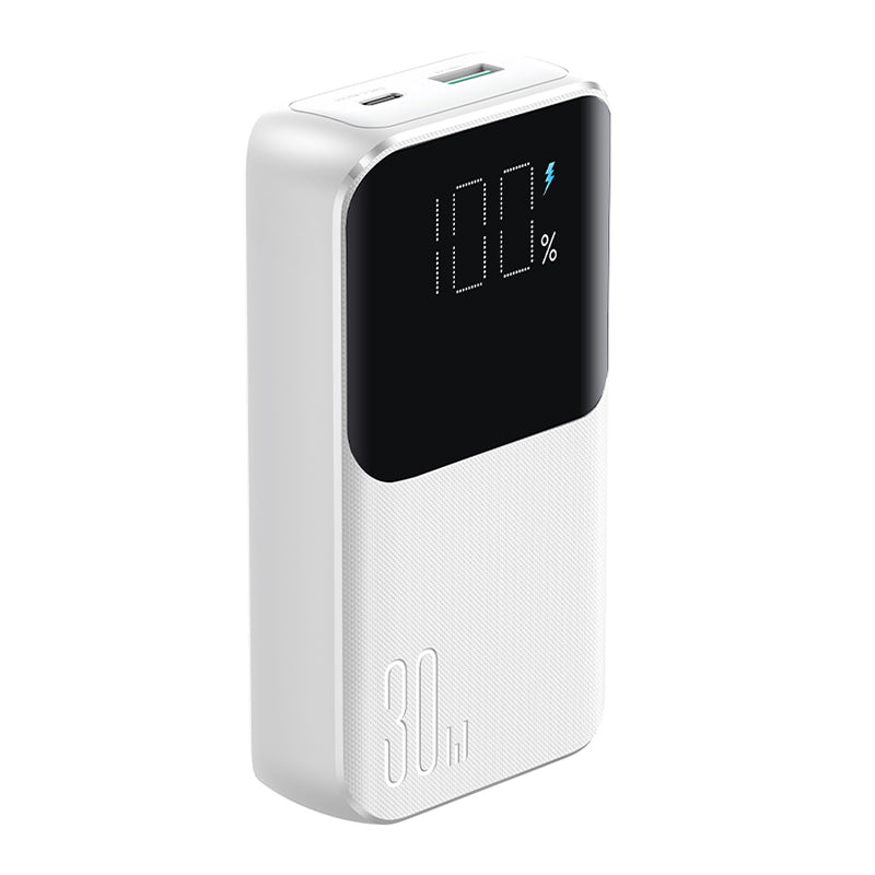 Mini powerbank Joyroom JR-PBC06 com cabos integrados USB-C / Lightning 30W 10000mAh - branco