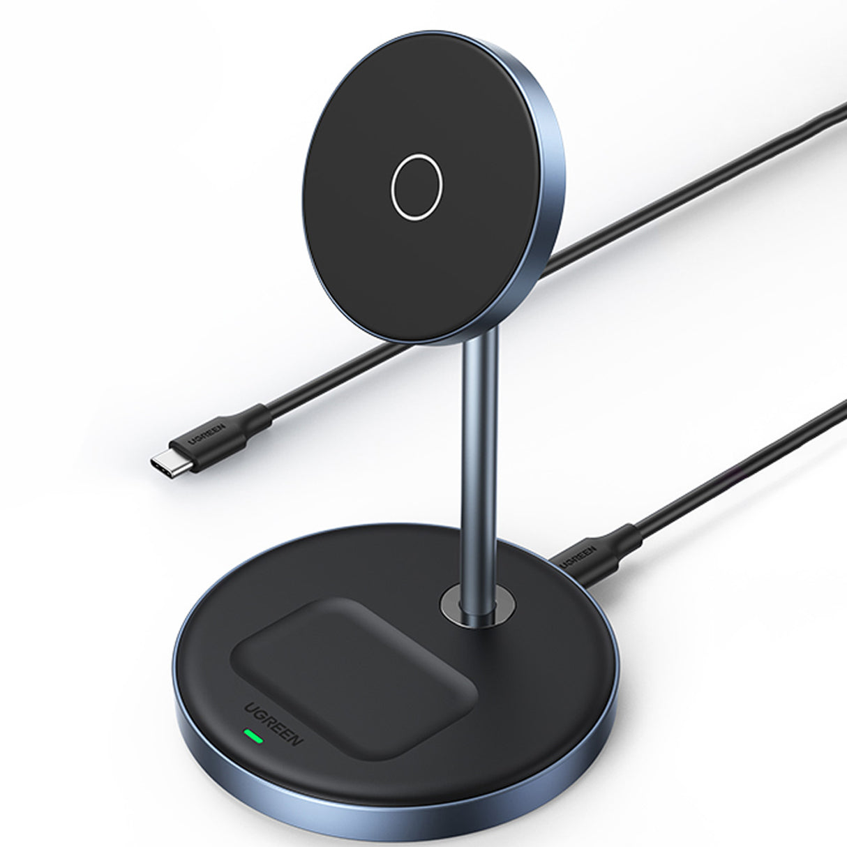 Estação de carregamento 2 em 1 Ugreen CD317 MagSafe / Qi - preta