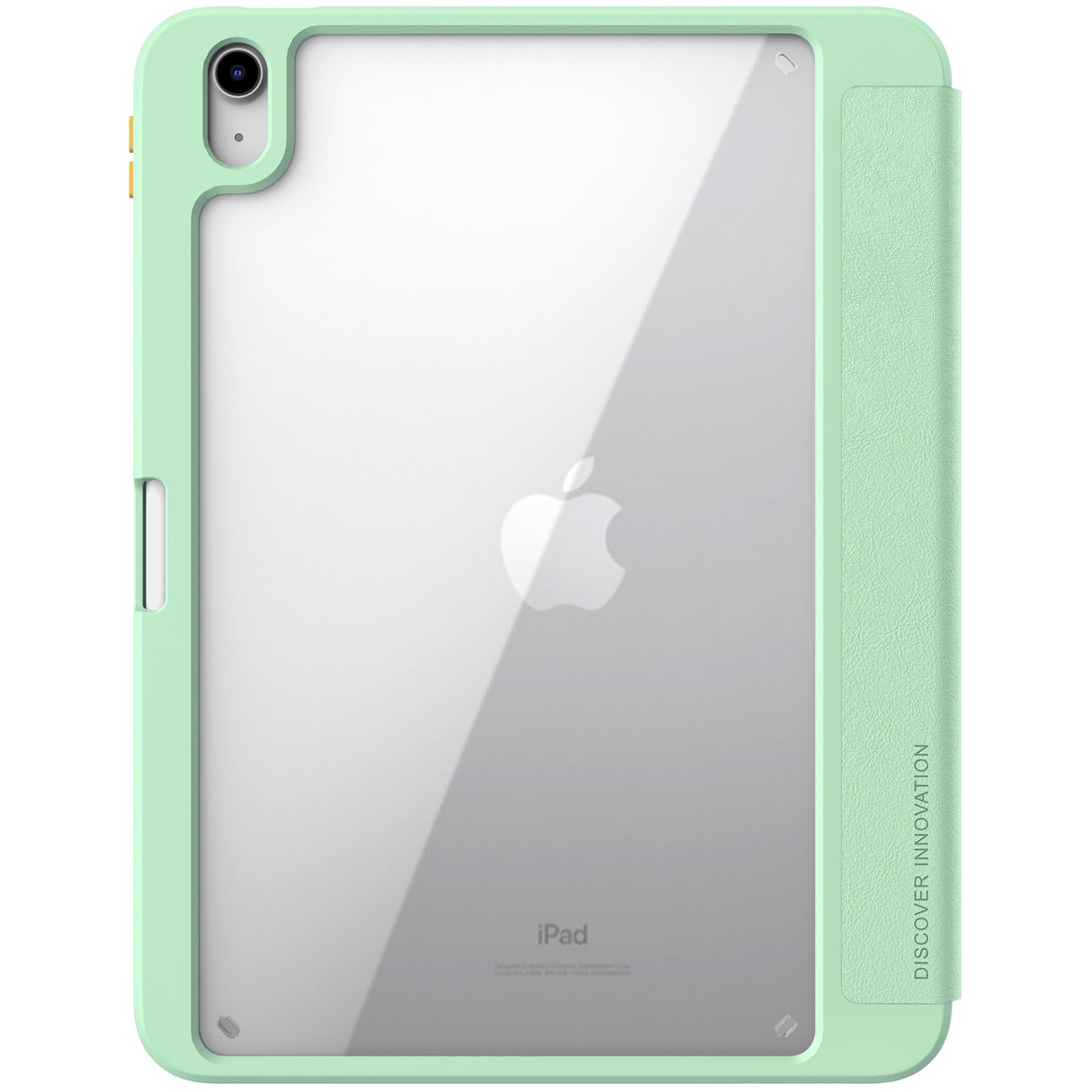 Capa de Couro Nillkin Bevel para iPad 10.9'' 2022 (10ª geração) com capa inteligente e suporte dobrável na cor verde.