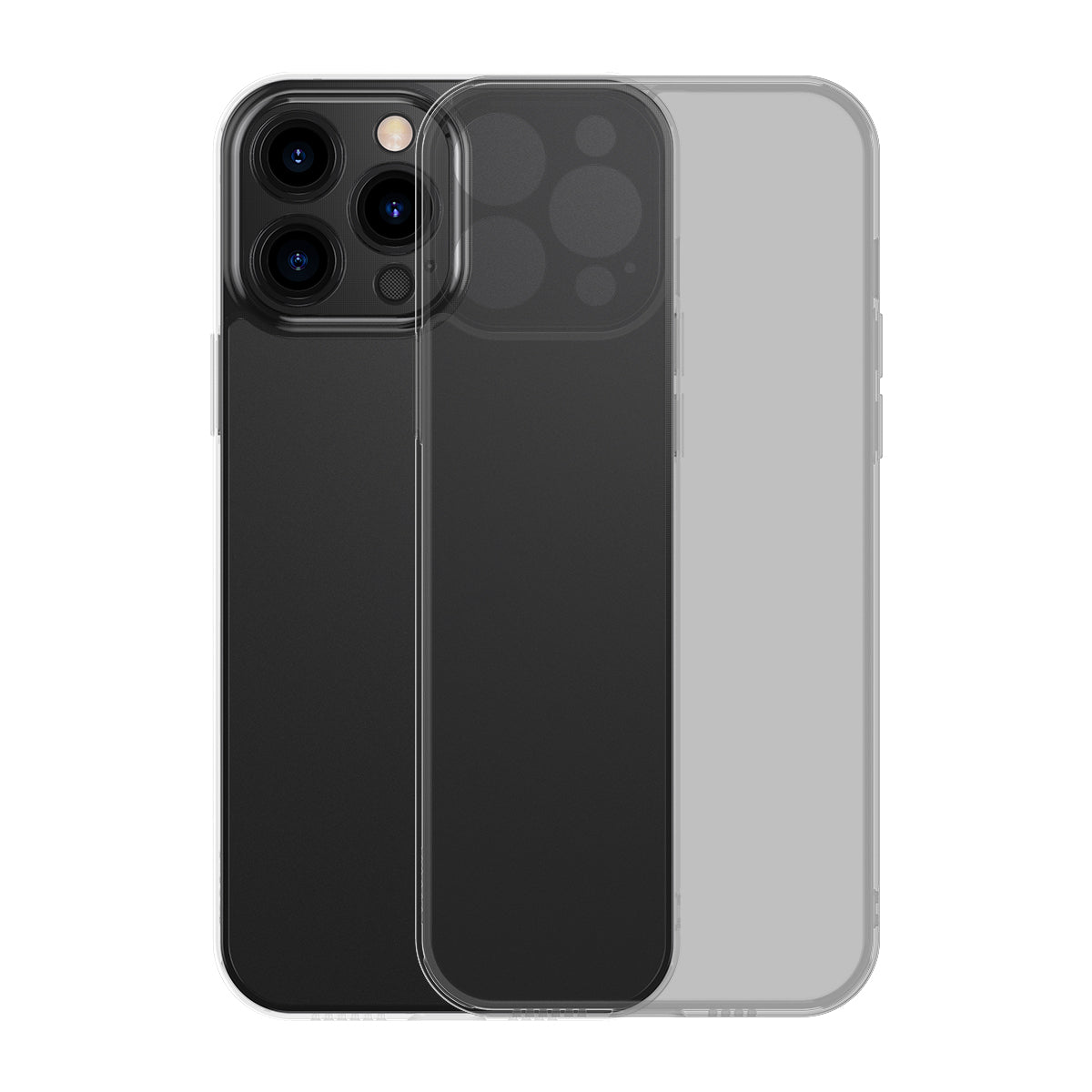 Capa de Vidro Fosco Baseus etui para iPhone 13 Pro com moldura de gel rígida preta (ARWS001001)